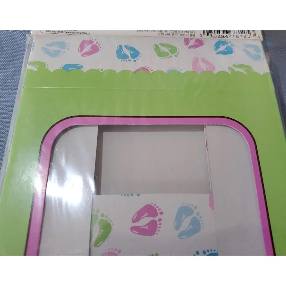 Wilton Baby Shower Treat Box With Baby foot Print